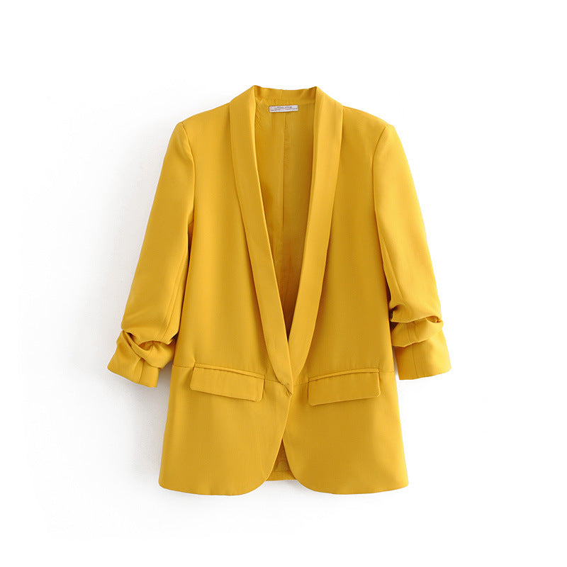 Blazer élégant pour femmes avec des manches retroussées et des poches pratiques Chic und Stil