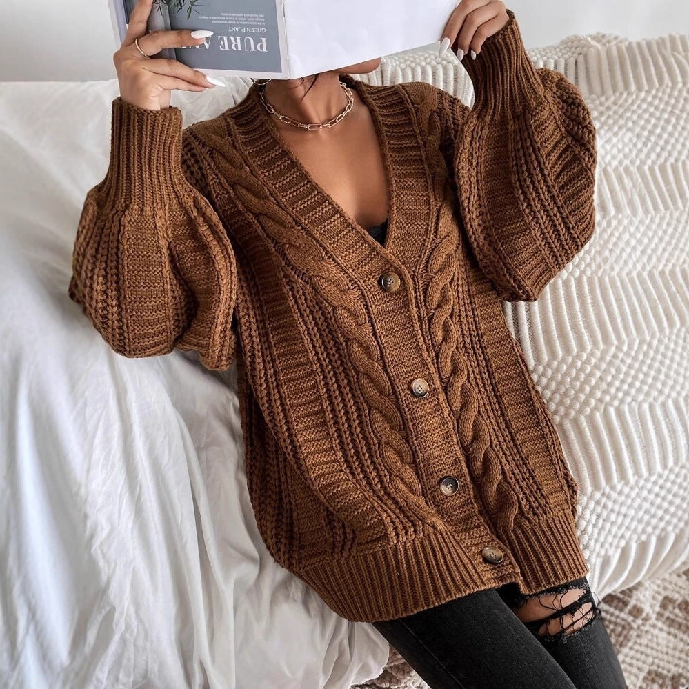 Veste en tricot épais pour femmes avec design en torsade caractéristique Chic und Stil