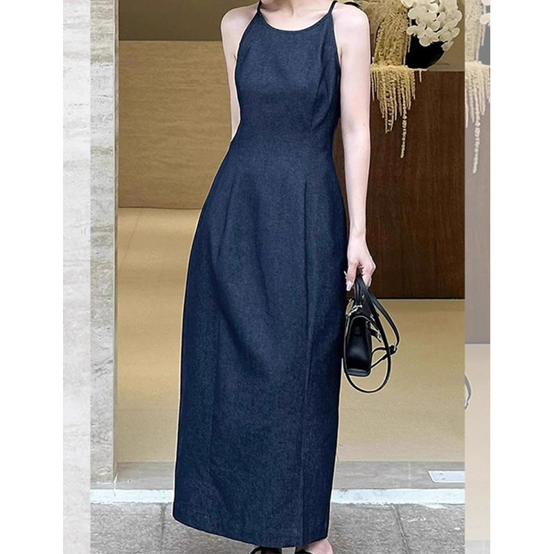 Robe Maxi en Jean Sans Manches pour Femmes Chic und Stil