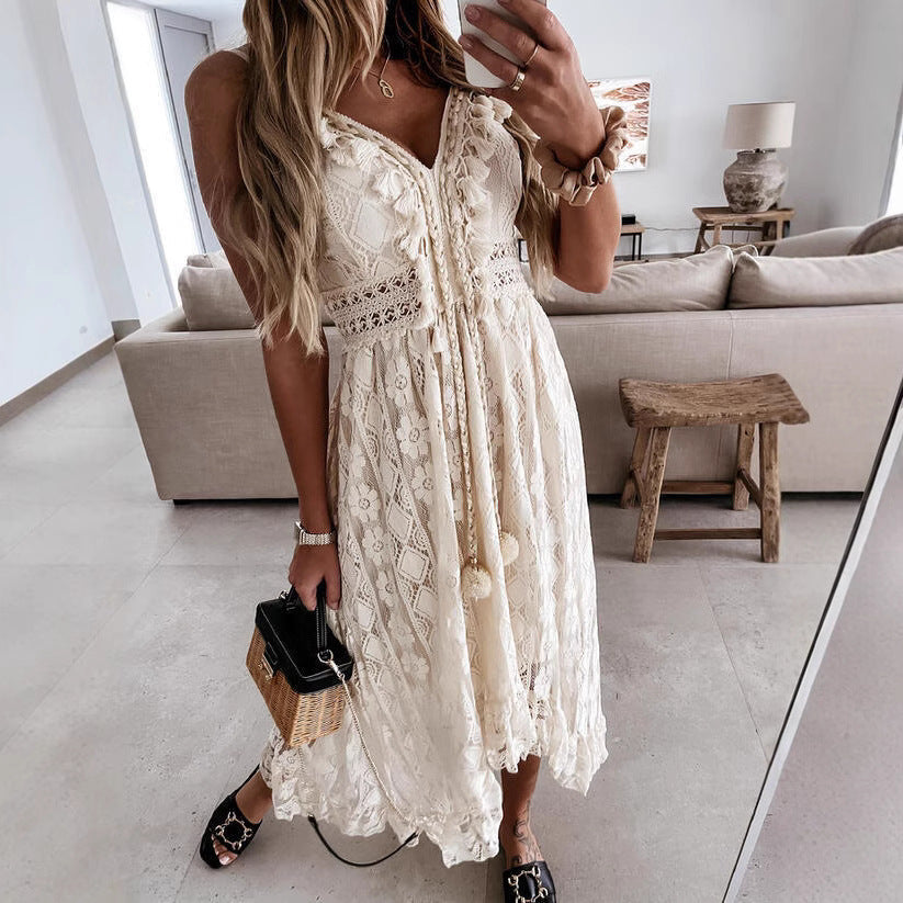 Robe maxi en dentelle Chic und Stil pour dames