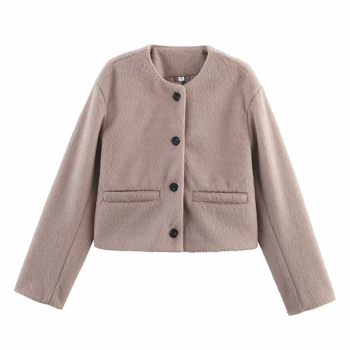 Dames élégante veste matelassée en fausse fourrure Chic und Stil