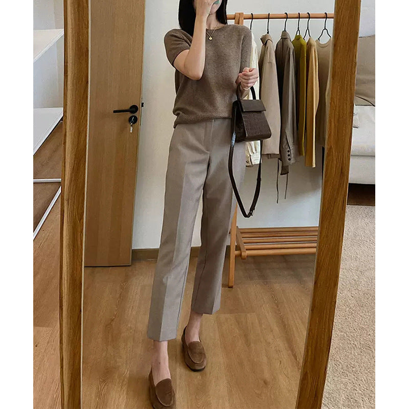 Pantalons taille haute ajustés pour femmes Chic und Stil