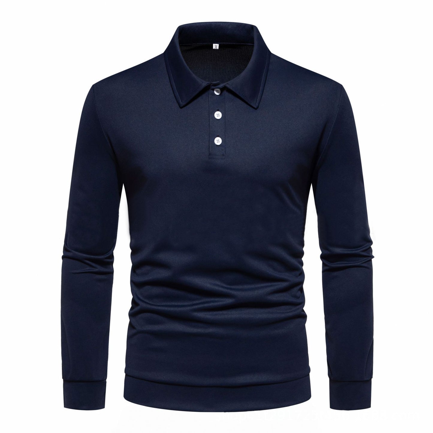 Chemise polo à manches longues pour hommes en tissu respirant avec des détails de boutons modernes Chic und Stil