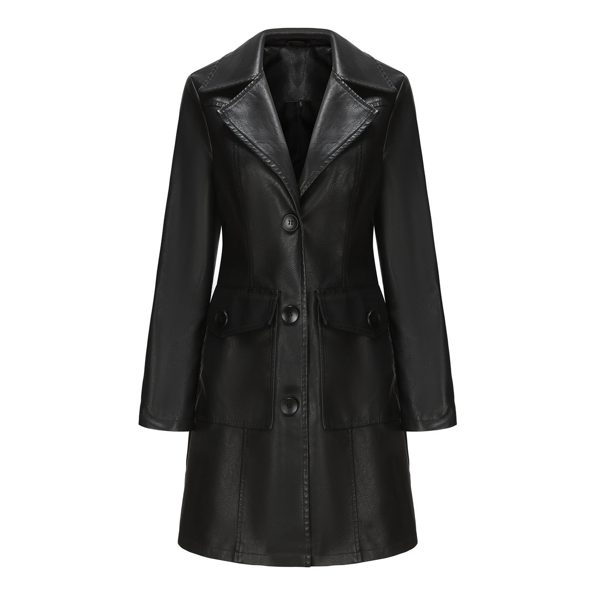 Blazer en faux cuir tendance pour femmes avec poches pratiques Chic und Stil