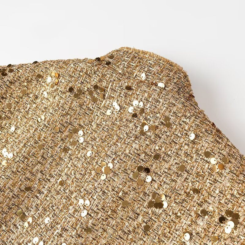 Functional jacket for women with sparkling Lurex and practical pockets Chic and Style