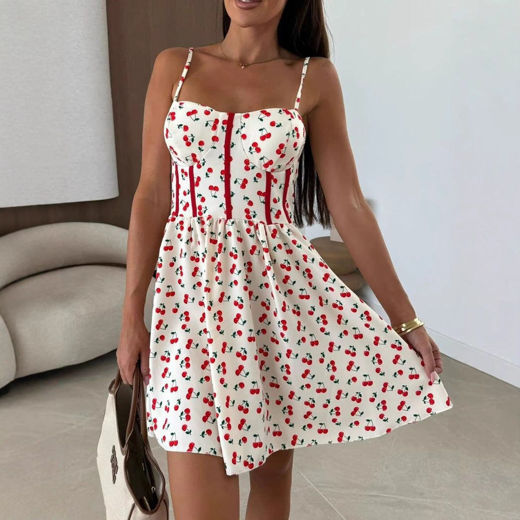 Robe Mini A-Ligne Imprimé Floral Chic und Stil