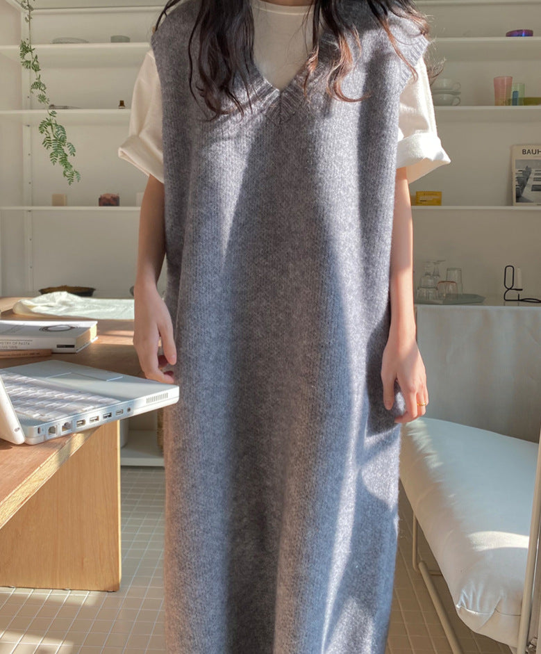 Robe maxi en tricot confortable Chic und Stil pour femmes