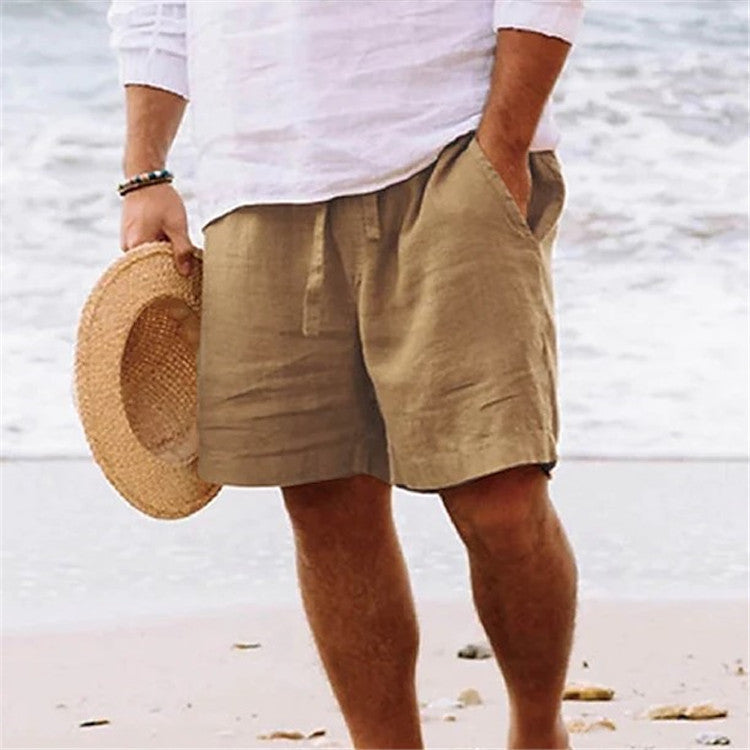 Shorts en lin légers pour hommes avec taille élastique et poches latérales pratiques Chic und Stil