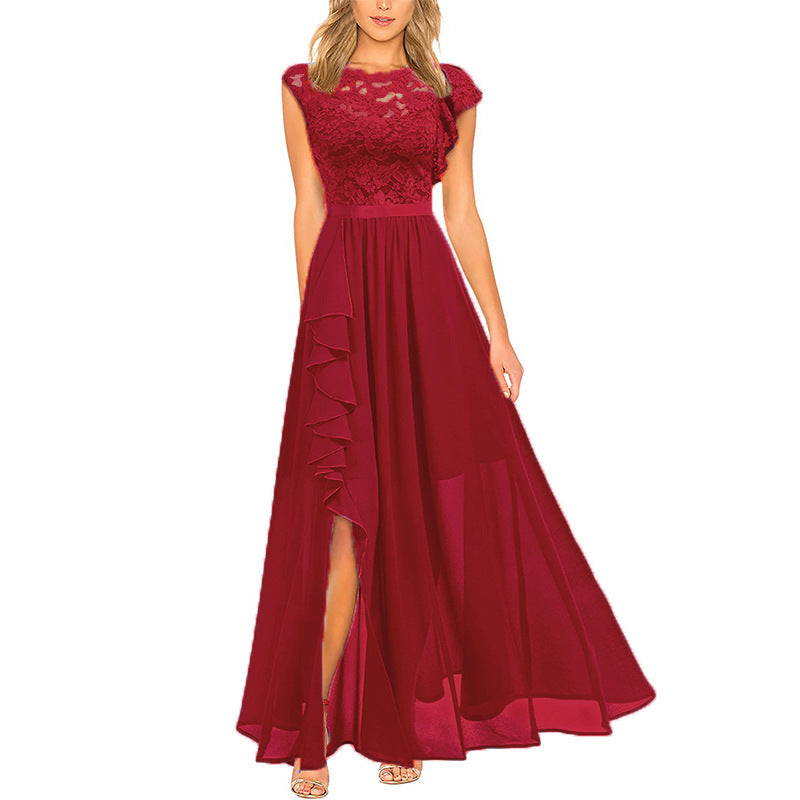 Robe de soirée élégante en dentelle et en chiffon pour femmes Chic und Stil
