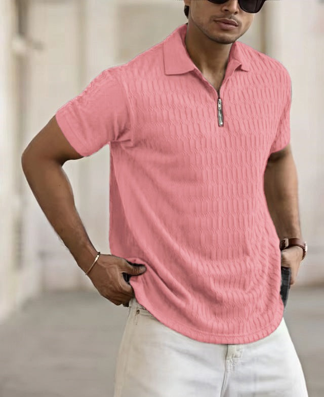 Hommes Polo en Structure Chic und Stil