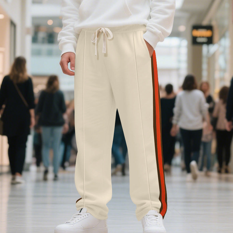 Men's sports pants with contrast stripes on the sides Chic and Style
