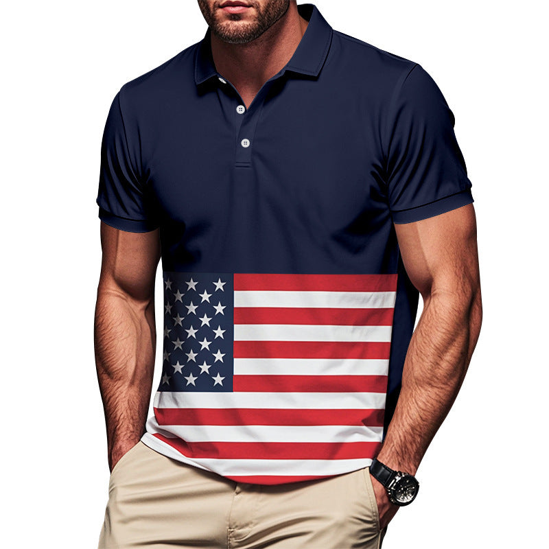 Chemise polo pour homme avec design de drapeau stylé Chic und Stil