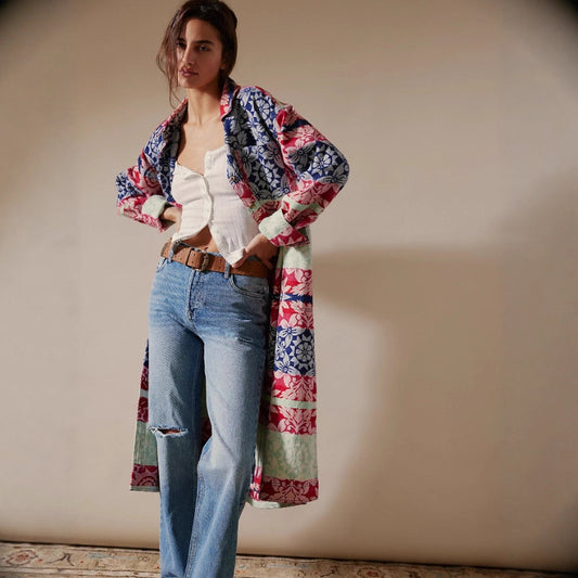 Chemise à motifs en coton pour femmes Chic und Stil