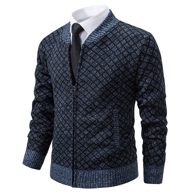 Blazer en tricot élégant pour hommes avec fine structure Chic und Stil