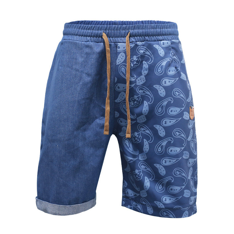 Shorts de plage décontractés pour hommes avec taille élastique et motif coloré Chic und Stil