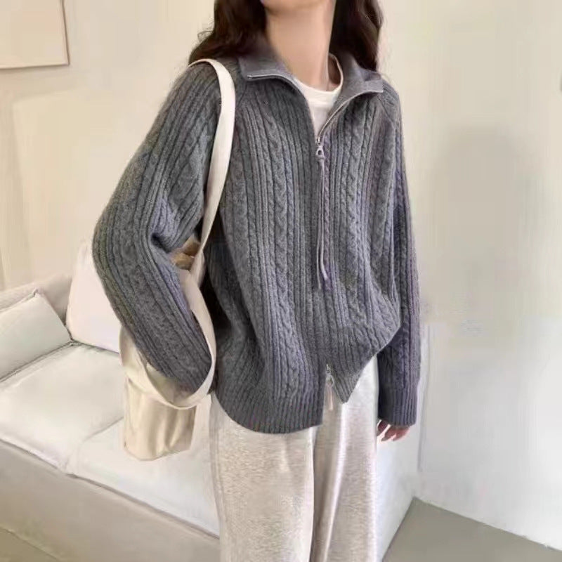 Dames gilet avec col haut et fermeture éclair Chic und Stil