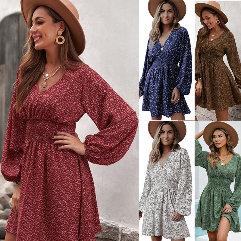 Robe femme avec coupe cintrée et manches ballon décontractées Chic und Stil