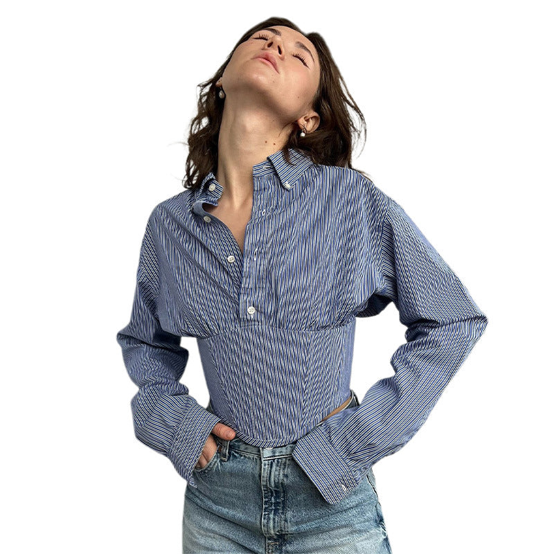 Blouse pour dames avec coupe innovante et manches structurées Chic und Stil