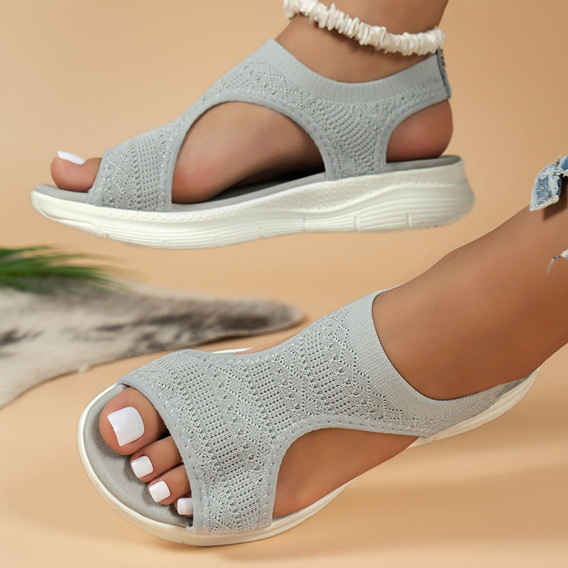 Sandales confort stretch en tricot Chic und Stil pour femmes