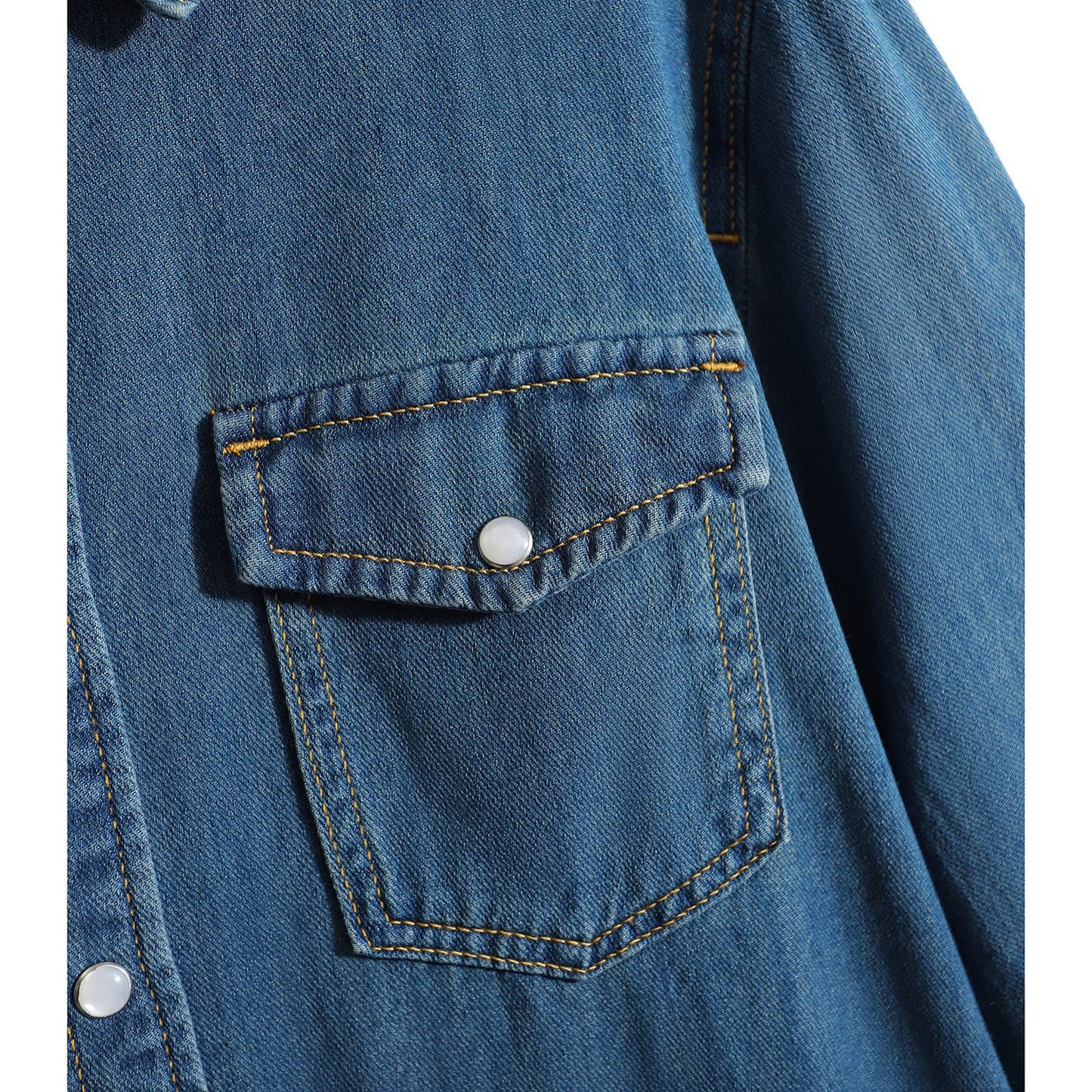Chemise classique en denim à boutons pour femme Chic und Stil