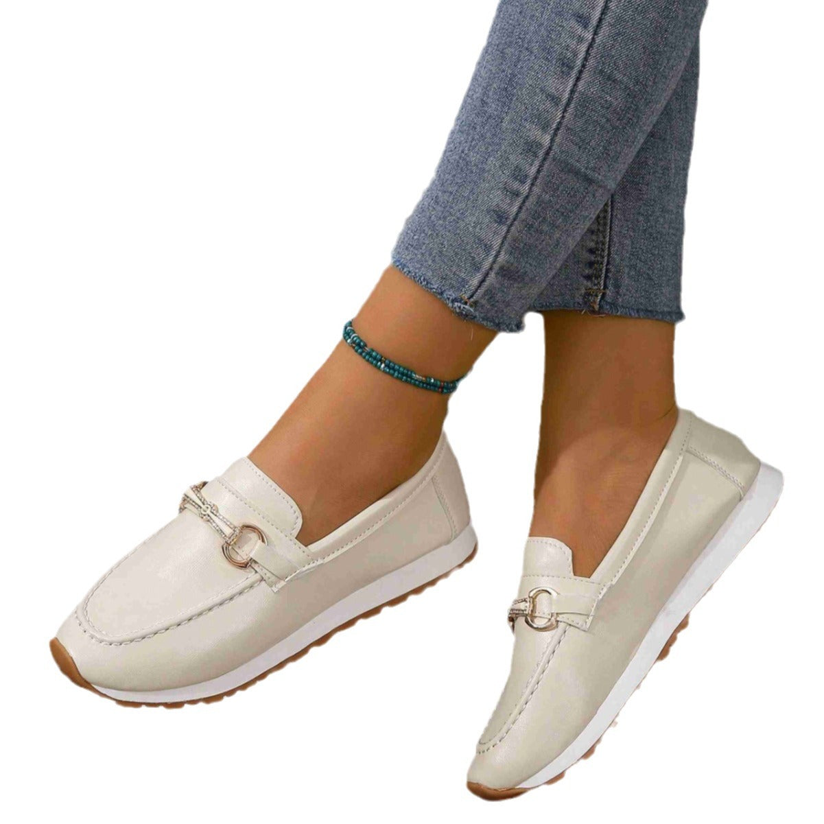 Mocassins élégants pour dames avec détail de boucle à la mode Chic und Stil