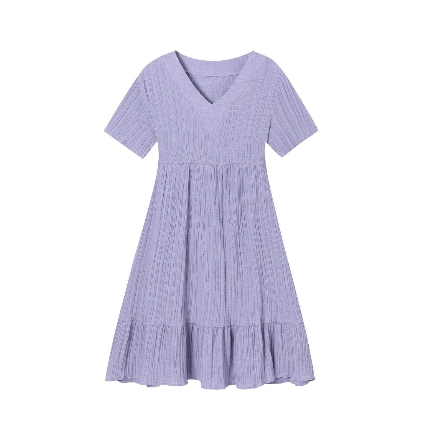 Dames V décolleté robe midi Chic und Stil