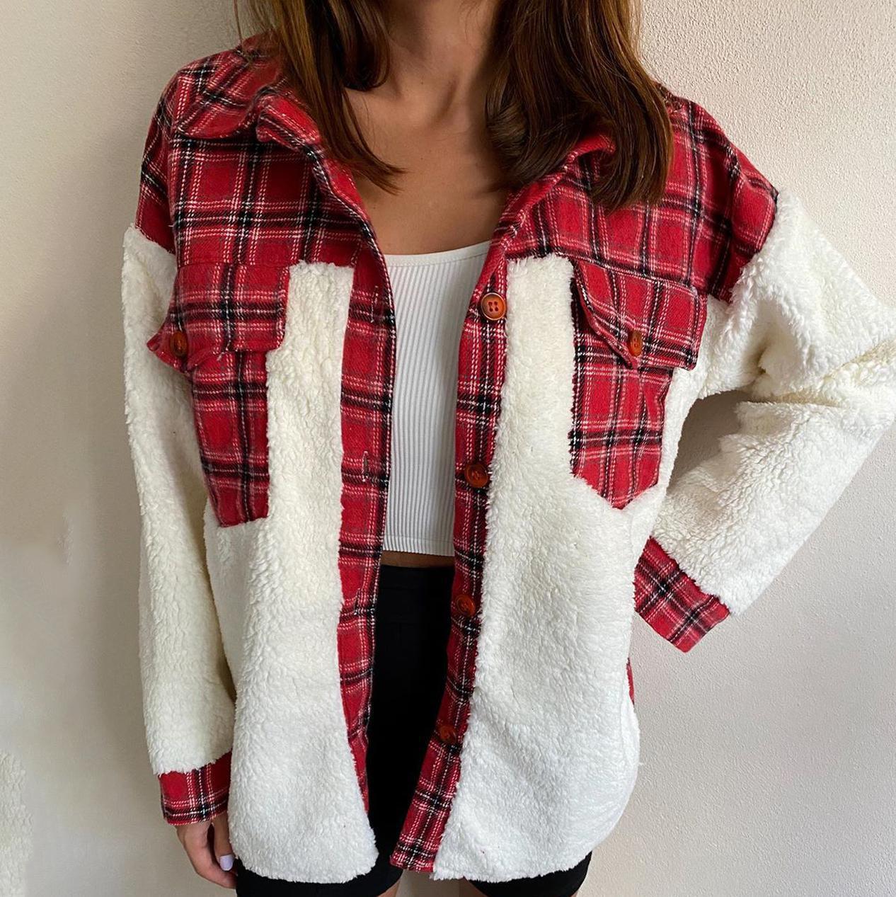 Veste en flanelle oversize pour dames avec doublure douce et poches pratiques Chic und Stil