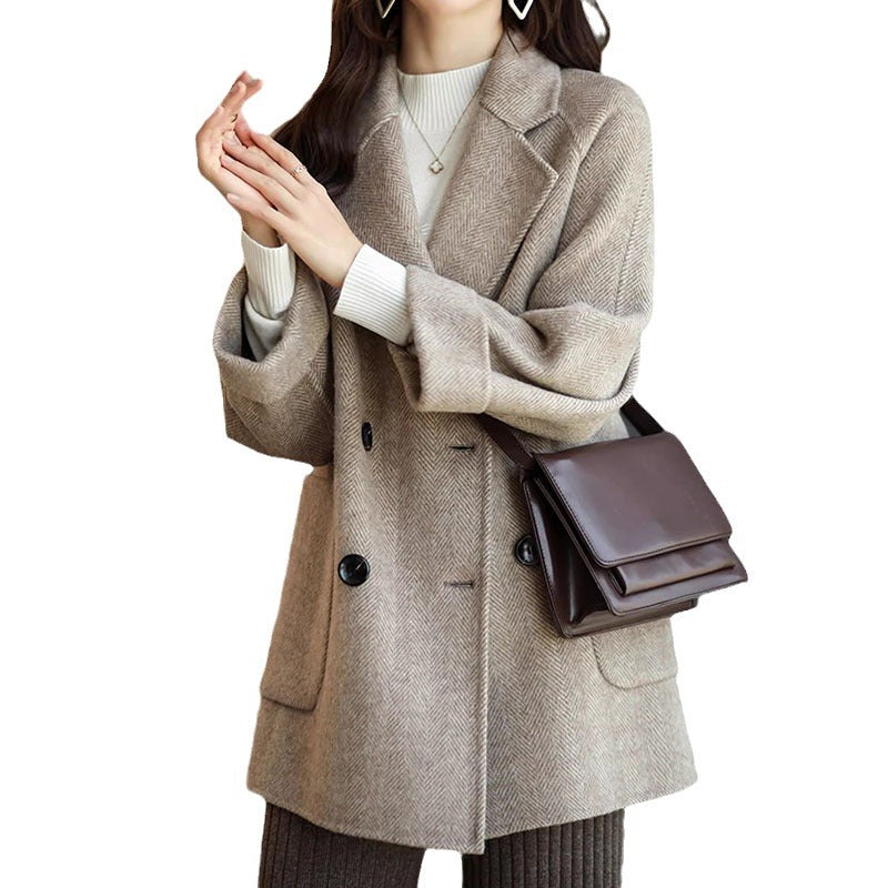 Blazer à chevrons double boutonnage pour femmes Chic und Stil