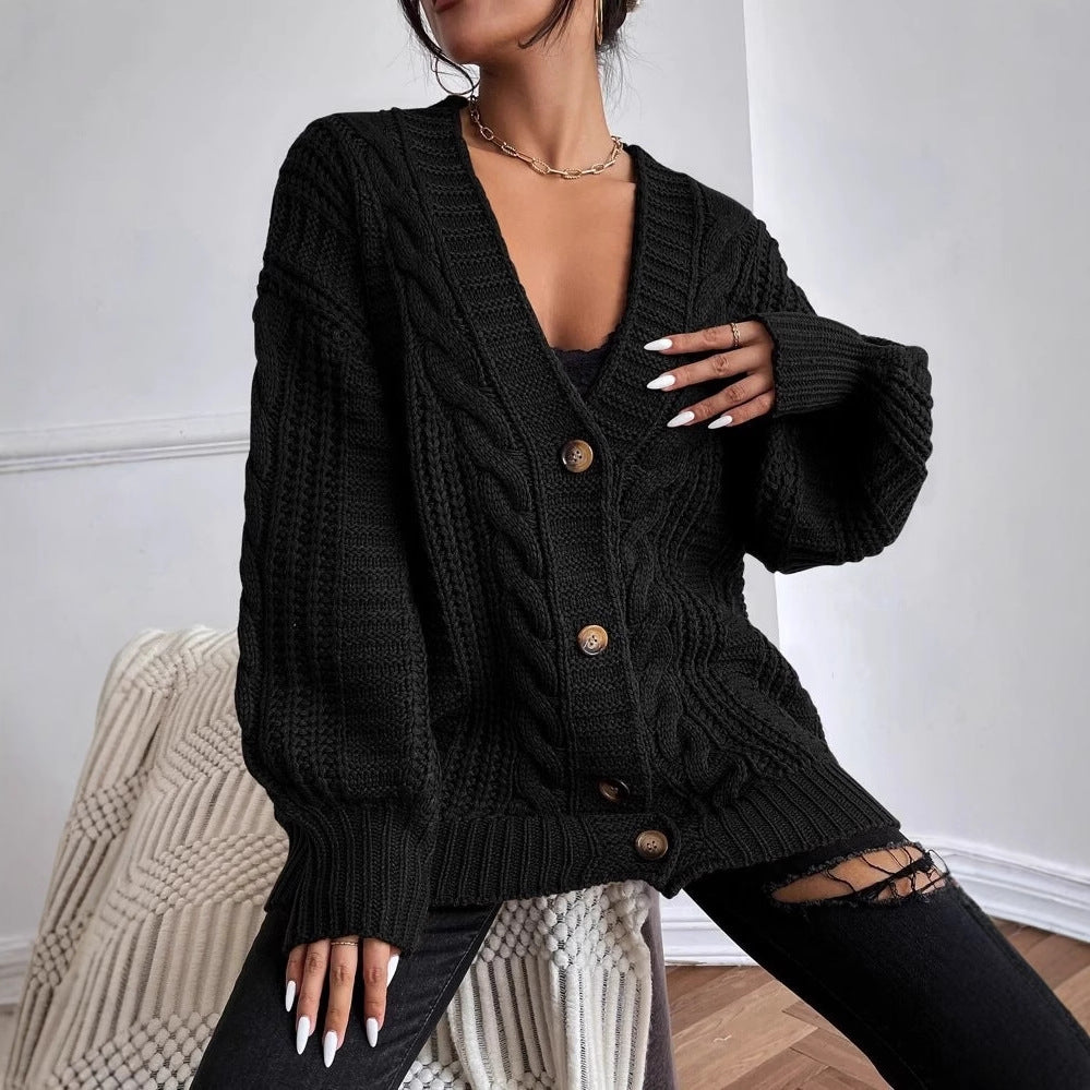 Veste en tricot épais pour femmes avec design en torsade caractéristique Chic und Stil