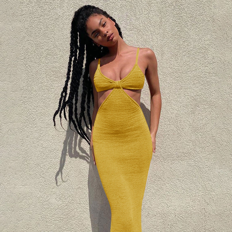 Robe maxi à découpe pour femmes Chic und Stil 1751516020