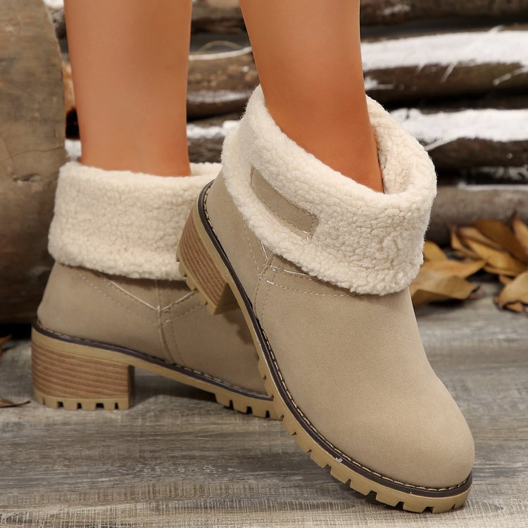 Bottines pour femmes chaudes avec col en fourrure d'agneau Chic und Stil
