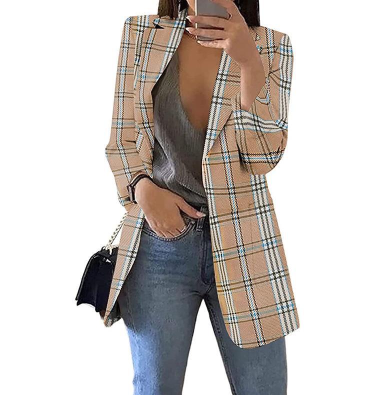Blazers à carreaux pour femmes avec une coupe moderne et des détails décontractés Chic und Stil