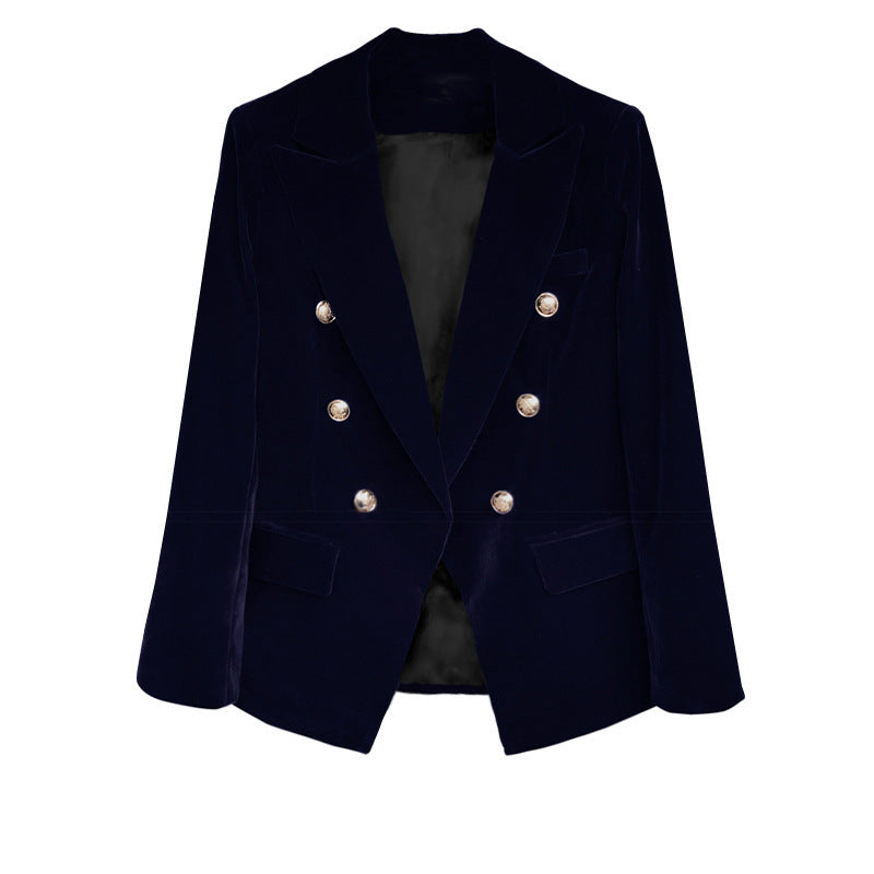 Veste en velours à double boutonnage pour femmes Chic und Stil