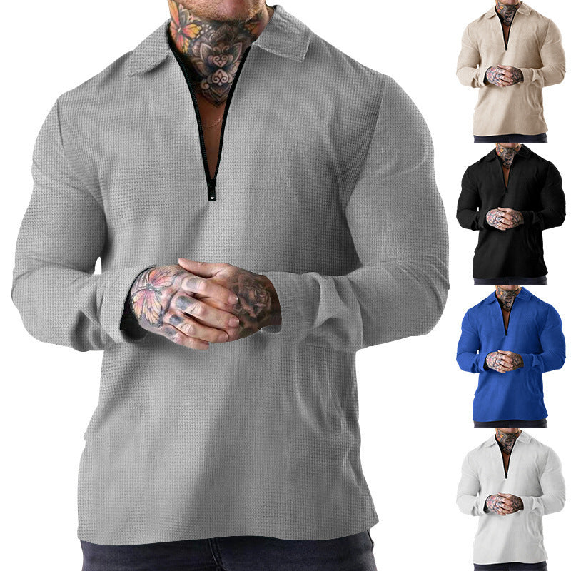 Chemise à manches longues pour hommes avec fermeture éclair moderne Chic und Stil