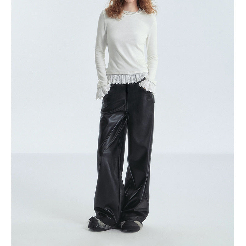 Haut à manches longues avec lace Chic und Stil