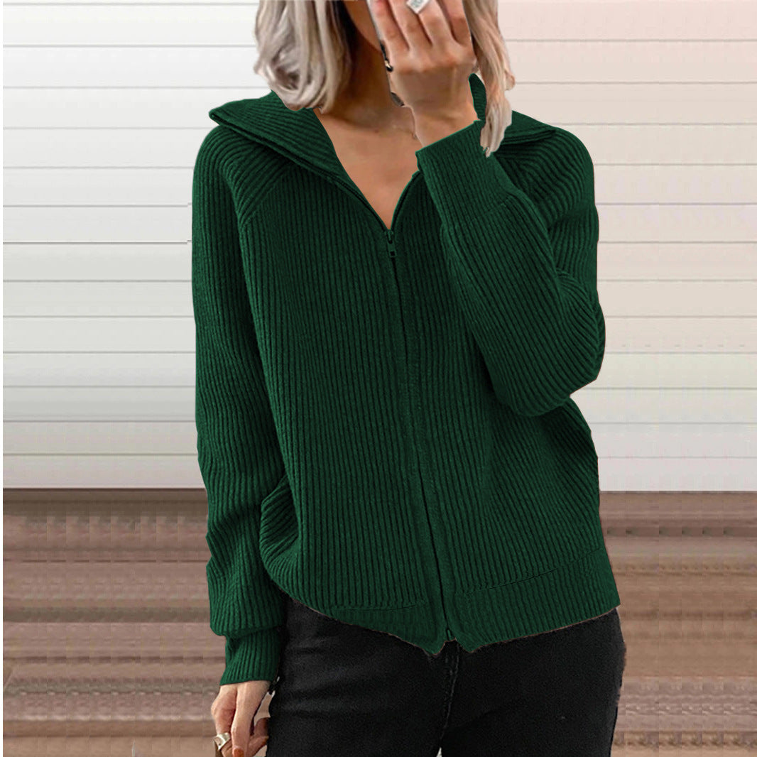 Veste en tricot pour femmes avec capuche et design côtelé texturé Chic und Stil