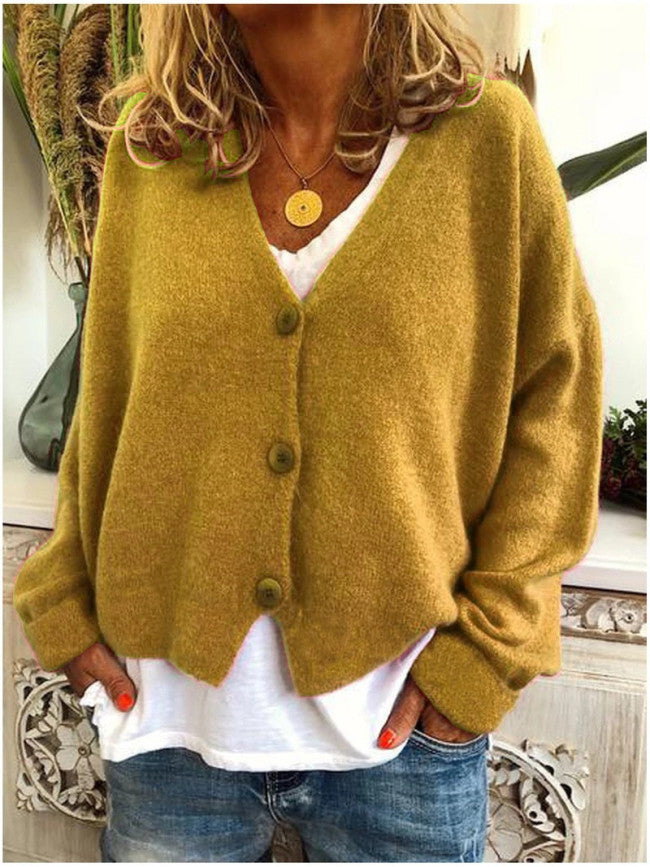 Cardigan en tricot décontracté pour femmes avec design ouvert et fermeture à bouton Chic und Stil