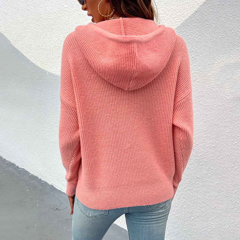 Sweat à capuche décontracté pour femmes avec structure en côtes Chic und Stil