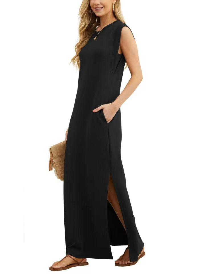 Robe maxi confortable pour femmes en matériau doux avec une coupe étroite Chic und Stil