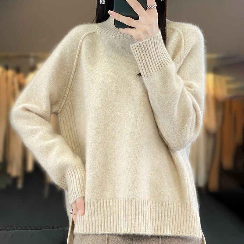 Pull en tricot douillet pour femmes avec des manches raglan et une fine texture côtelée Chic und Stil