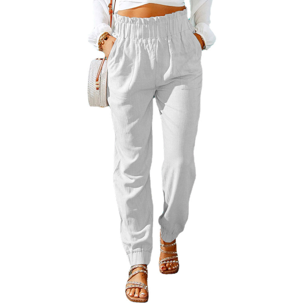 Pantalon taille élastique décontracté pour femmes Chic und Stil