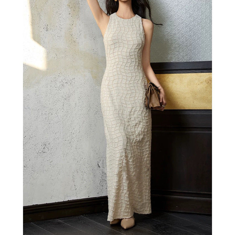 Robe maxi texturée élégante pour femmes Chic und Stil