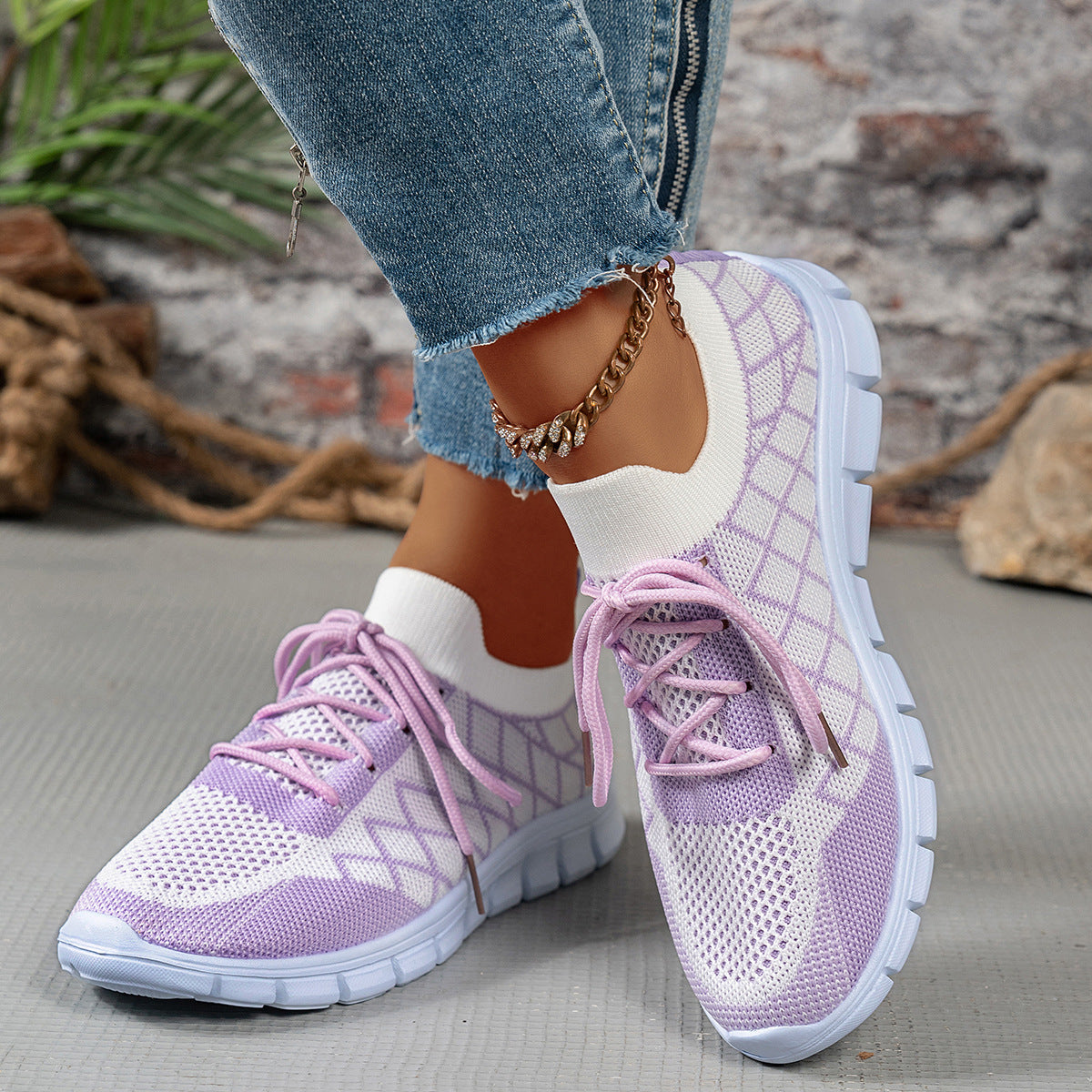 Baskets de fitness légères en tricot pour femmes Chic und Stil