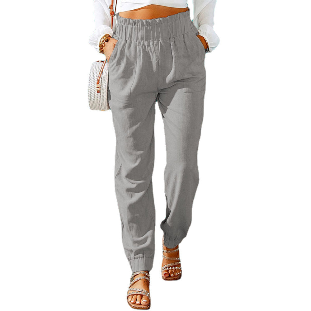 Pantalon taille élastique décontracté pour femmes Chic und Stil