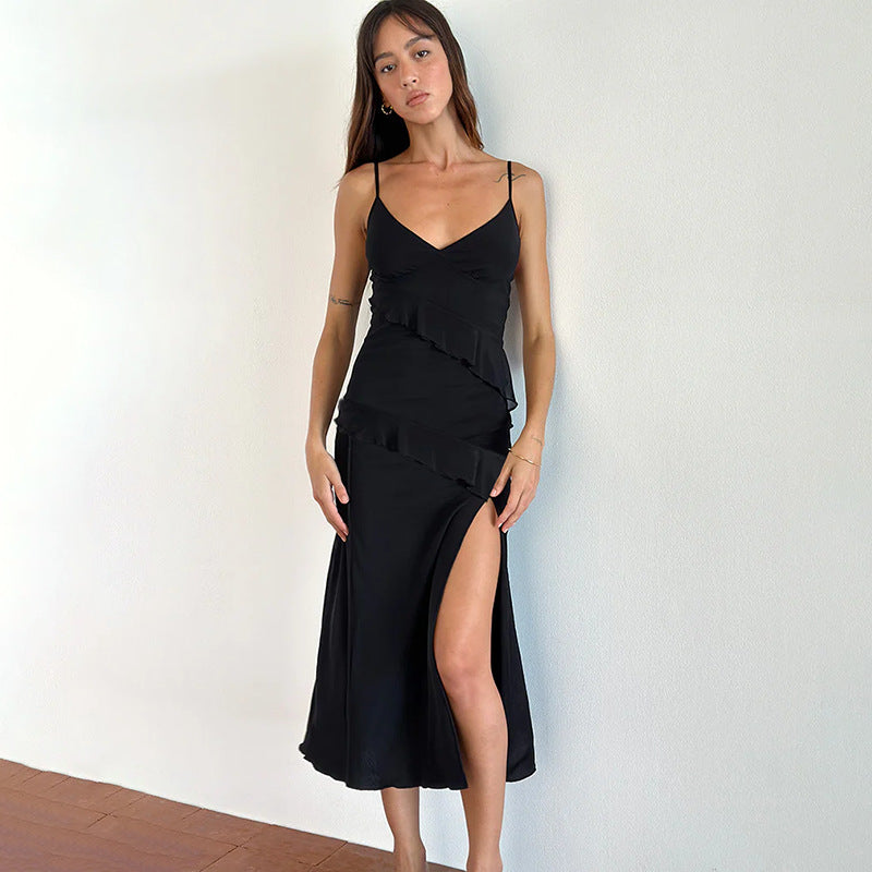 Robe slip élégante à volants Chic und Stil pour femmes