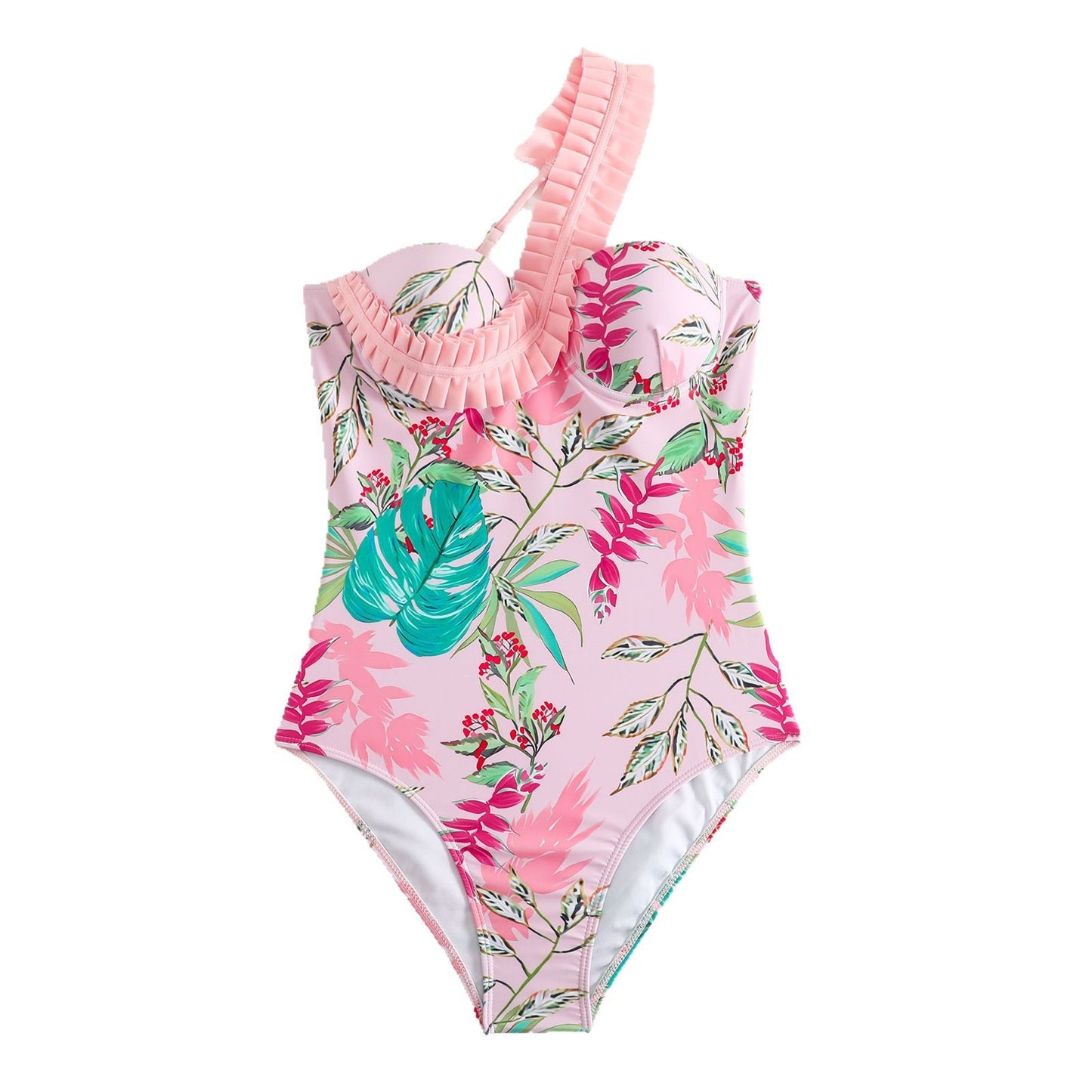 Maillot de bain femme avec décolleté en nœud raffiné et jupe maxi florale Chic und Stil