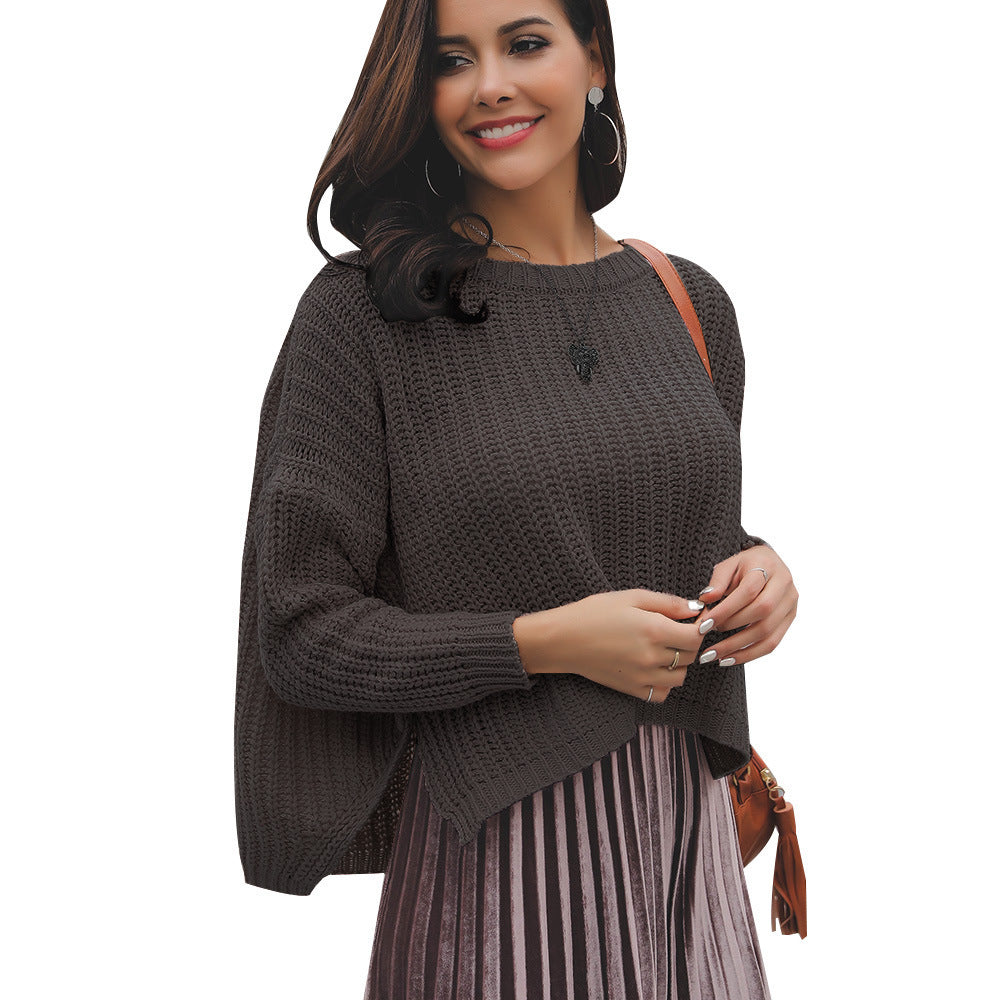 Pull femme en grosse maille tricoté avec coupe décontractée et design structuré Chic und Stil