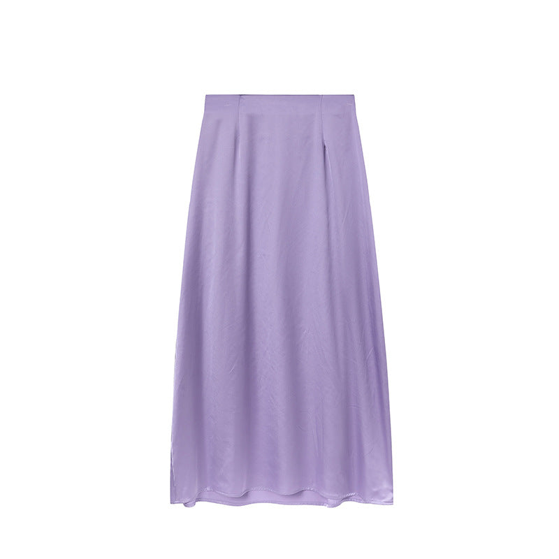 Jupe Maxi en Satin Femmes Chic und Stil