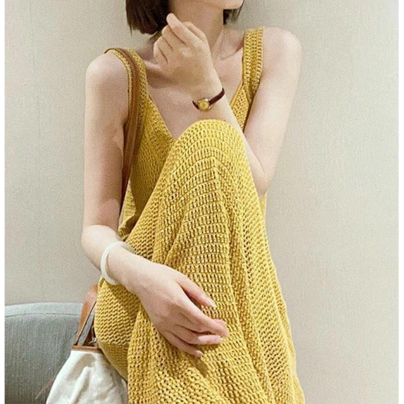 Robe maxi en maille pour femmes Chic und Stil