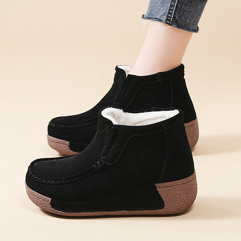 Bottes à tige courte pour dames, confortables, avec doublure chaude et semelle antidérapante Chic und Stil
